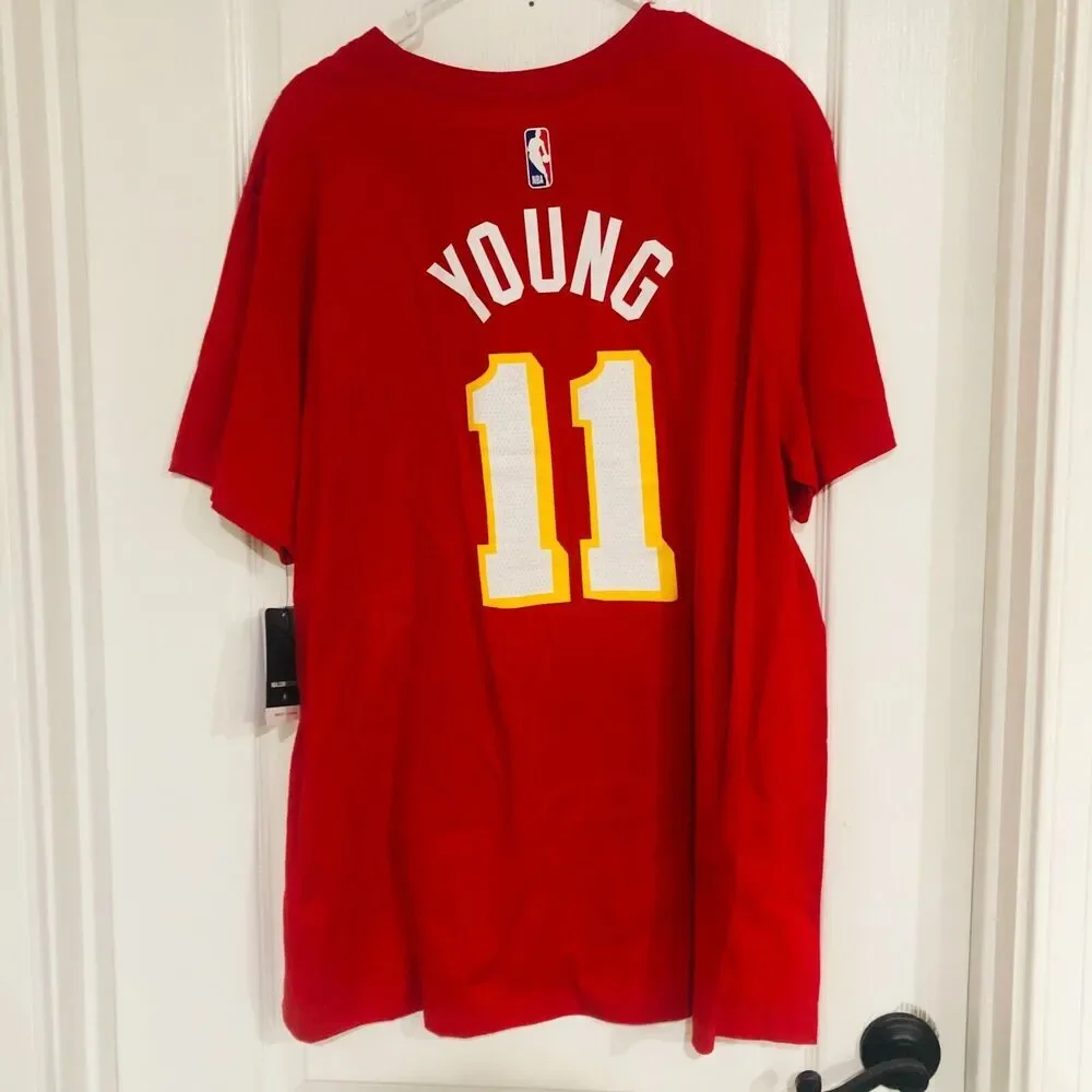 Nike Atlanta Hawks Trae Young‎ 11 NBA Name & Number T-Shirt Red Mens XXL NWT
